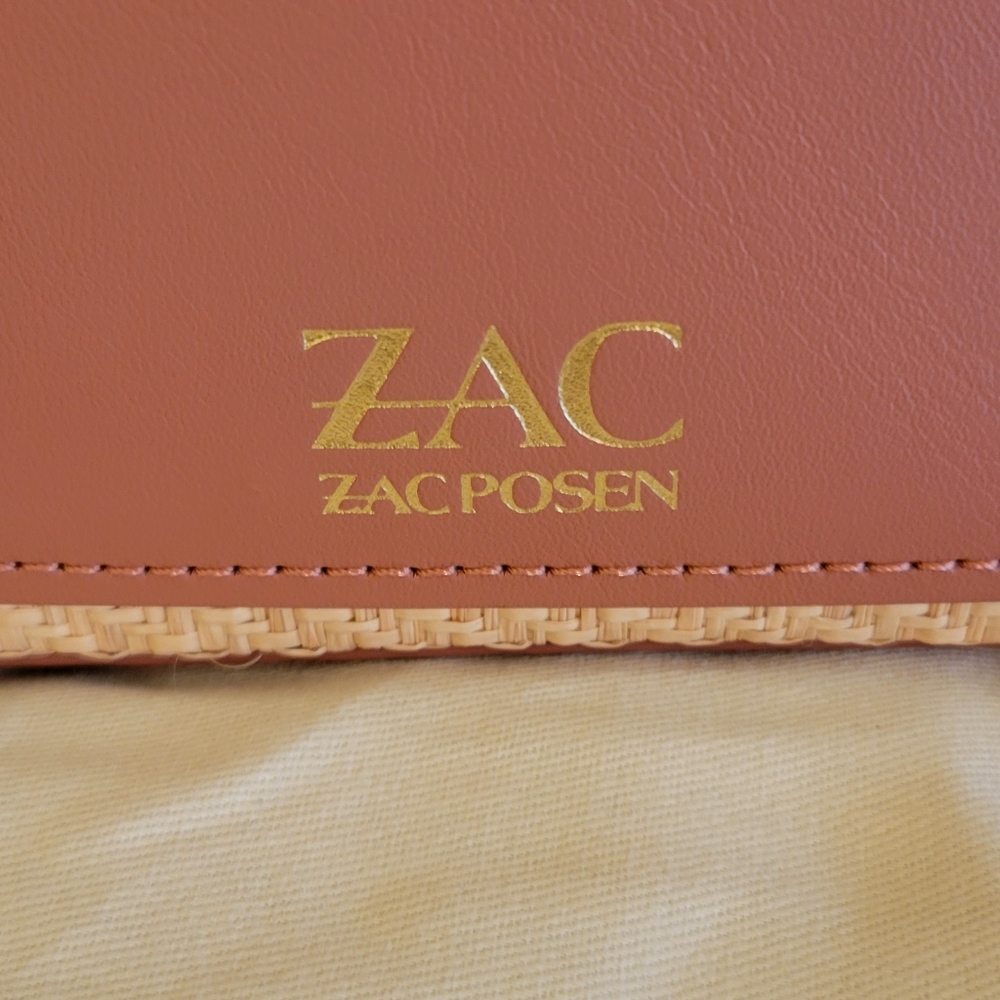 Zac Posen Brigette Belted Raffia Leather Bucket Bag - Picture 11 of 12